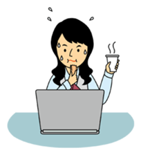 Woman office worker 2 sticker #175576