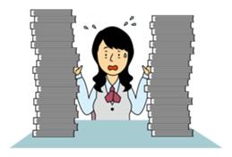 Woman office worker 2 sticker #175577