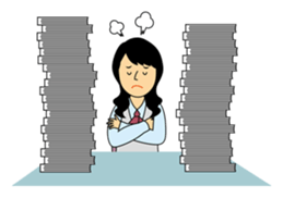 Woman office worker 2 sticker #175579