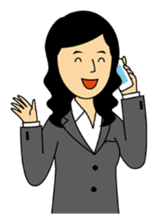 Woman office worker 2 sticker #175585