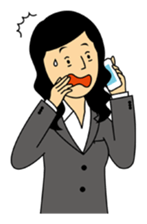 Woman office worker 2 sticker #175588