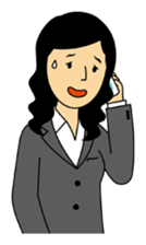 Woman office worker 2 sticker #175590