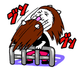 Head-banging cat sticker #176042