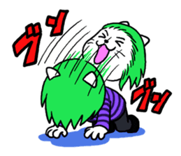 Head-banging cat sticker #176043