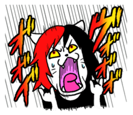 Head-banging cat sticker #176050
