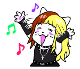 Head-banging cat sticker #176056