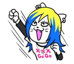 Head-banging cat sticker #176057
