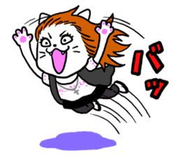 Head-banging cat sticker #176059