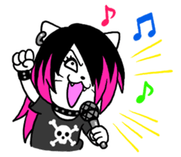 Head-banging cat sticker #176061