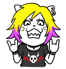 Head-banging cat sticker #176062