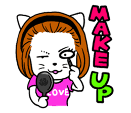 Head-banging cat sticker #176063