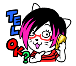 Head-banging cat sticker #176064