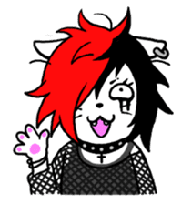 Head-banging cat sticker #176068