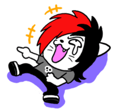 Head-banging cat sticker #176076