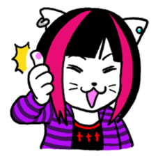 Head-banging cat sticker #176077
