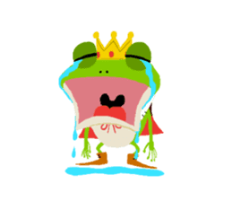 The Frog King and The Lizard Butler sticker #176884