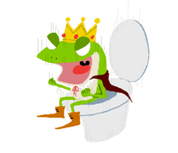 The Frog King and The Lizard Butler sticker #176886