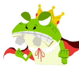 The Frog King and The Lizard Butler sticker #176890