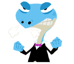 The Frog King and The Lizard Butler sticker #176895