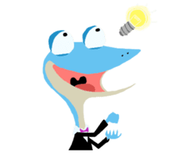 The Frog King and The Lizard Butler sticker #176898