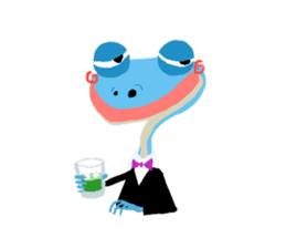 The Frog King and The Lizard Butler sticker #176900
