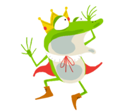 The Frog King and The Lizard Butler sticker #176901