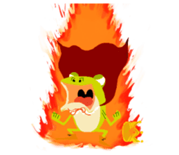 The Frog King and The Lizard Butler sticker #176902