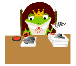 The Frog King and The Lizard Butler sticker #176903