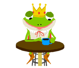 The Frog King and The Lizard Butler sticker #176904