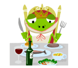 The Frog King and The Lizard Butler sticker #176905