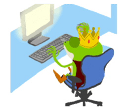 The Frog King and The Lizard Butler sticker #176909