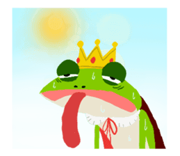 The Frog King and The Lizard Butler sticker #176910