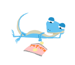 The Frog King and The Lizard Butler sticker #176913