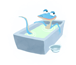 The Frog King and The Lizard Butler sticker #176914