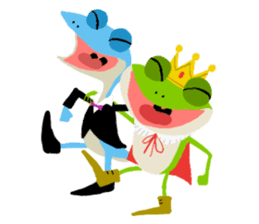 The Frog King and The Lizard Butler sticker #176917