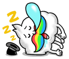 Mr.Cloud's Rainbow Moustache sticker #177128