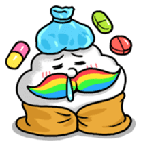 Mr.Cloud's Rainbow Moustache sticker #177150