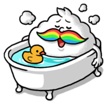 Mr.Cloud's Rainbow Moustache sticker #177157