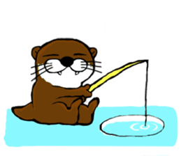 Chilling Otter. sticker #177380
