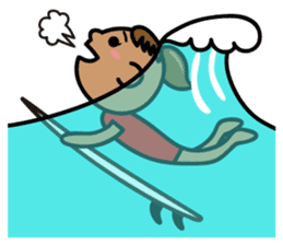 Surfer Hanako sticker #177772