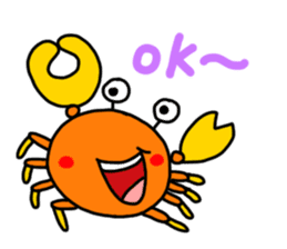 naughty crab sticker #180580