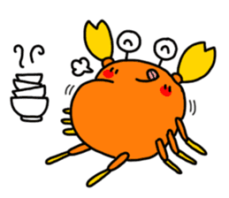 naughty crab sticker #180590