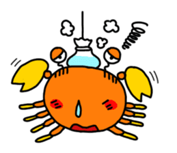 naughty crab sticker #180592