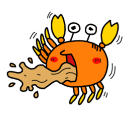 naughty crab sticker #180599