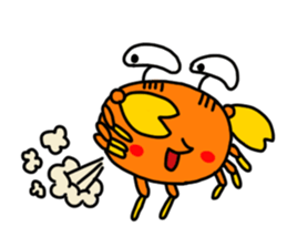naughty crab sticker #180603