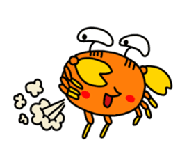 naughty crab sticker #180603