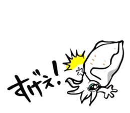 Cute squid sticker #180624