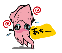 Cute squid sticker #180642