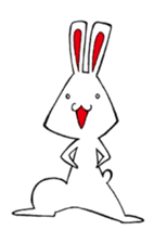 White rabbit news agency sticker #180929