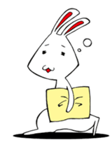 White rabbit news agency sticker #180950